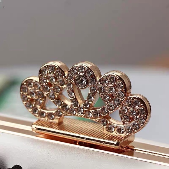 Pearls & Flower Evening Bag /Banquet Clutch/Wedding Purse - Picture 5 of 7